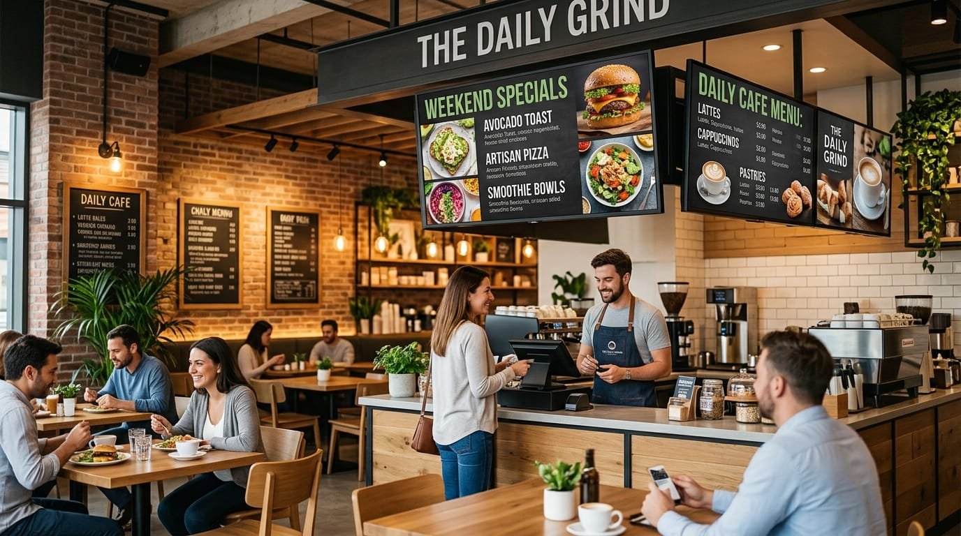 Cartelería digital para restaurantes y cafeterías: usos, ventajas y recomendaciones