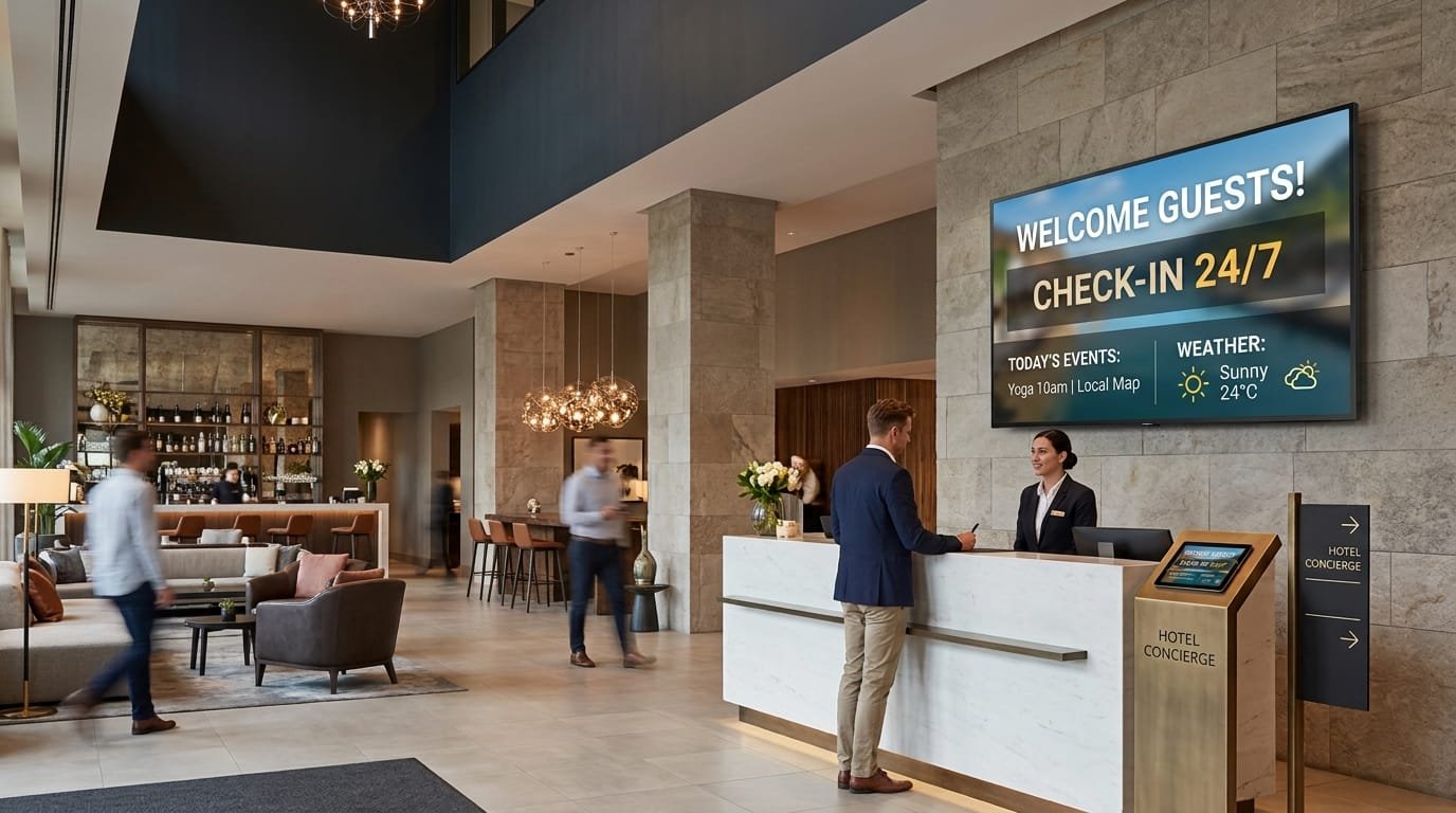 Digital Signage for Hotels: Screens, Communication and Practical Uses